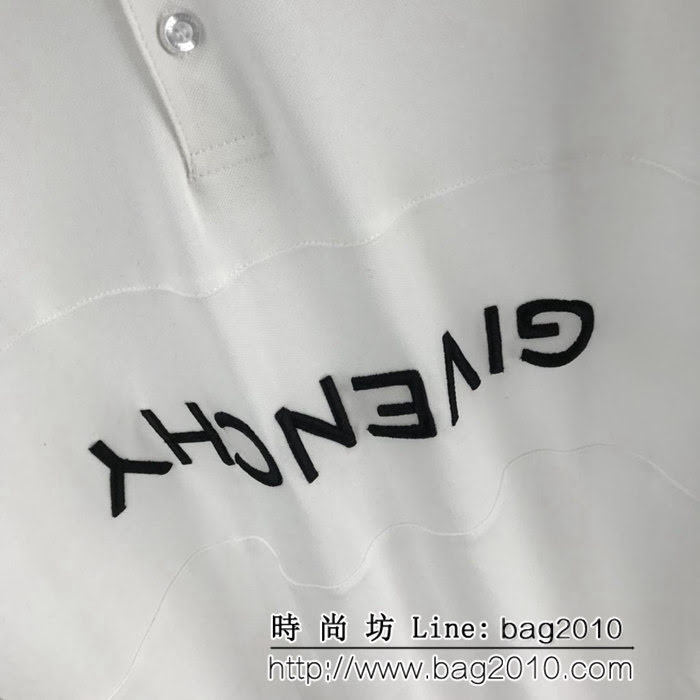 Gvc紀梵希 19ss春夏新款Polo衫 絲光棉短袖 立體字母刺繡 簡約百搭風格 男女同款 ydi1728